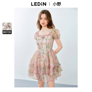 玛德琳玫瑰心动连衣裙C1FAE2231 乐町夏新款 小野新泽联名