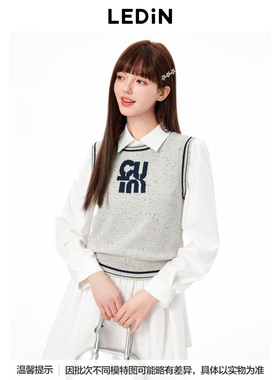 【商场同款】乐町圆领针织线背心女秋季马甲C1EFE3306