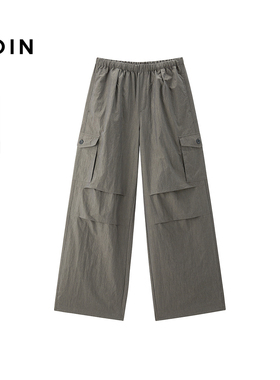 【商场同款】乐町复古褶皱工装裤休闲百搭复古伞兵裤子C2GBF2524