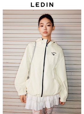 【商场同款】乐町2025春季新款休闲连帽三防冲锋外套女C1BBF1409*