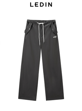 【商城同款】乐町休闲工装阔腿长裤24年新款百搭女裤子C2GBE3127