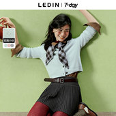 商场同款 乐町7 day羊毛开衫 外套冬新款 V领合体针织C8EDF4142