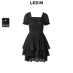 绝美纯欲精致连衣裙C1FAE25 法式 乐町夏季 新款