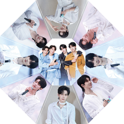 垂涎黄星邱鼎傑杰李沛恩江衡雨伞三折自动防晒自动晴雨两用遮阳伞