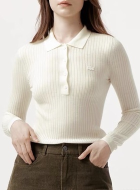 e鱼纯原100%纯羊毛女翻领针织毛衣秋冬羊毛衫开衫修身显瘦