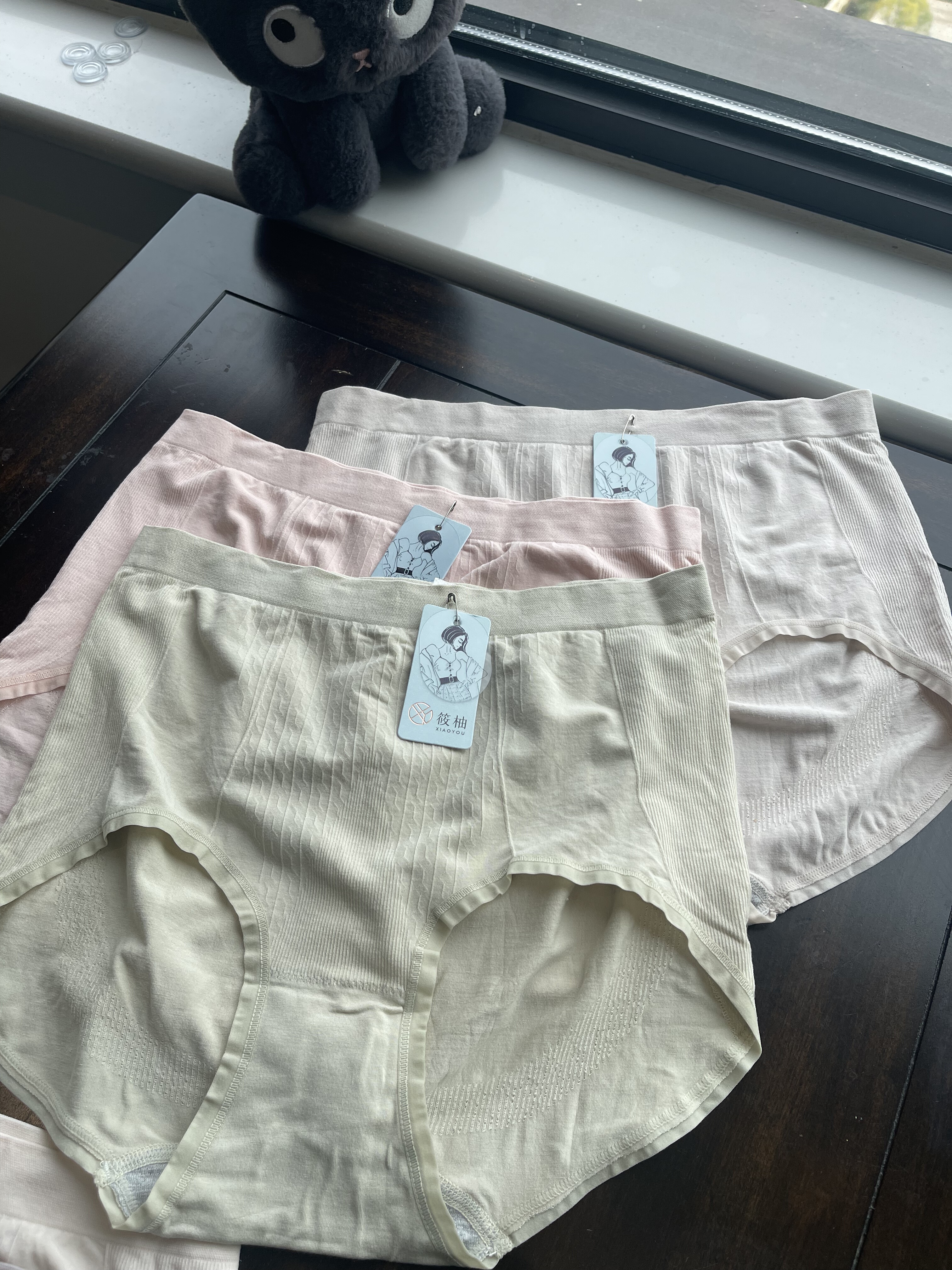 筱柚67906无缝中腰莫代尔内裤弹力桑蚕丝抑菌裆女三角裤大码内裤