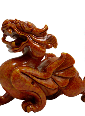 天然岫玉大号貔貅一对摆件招财