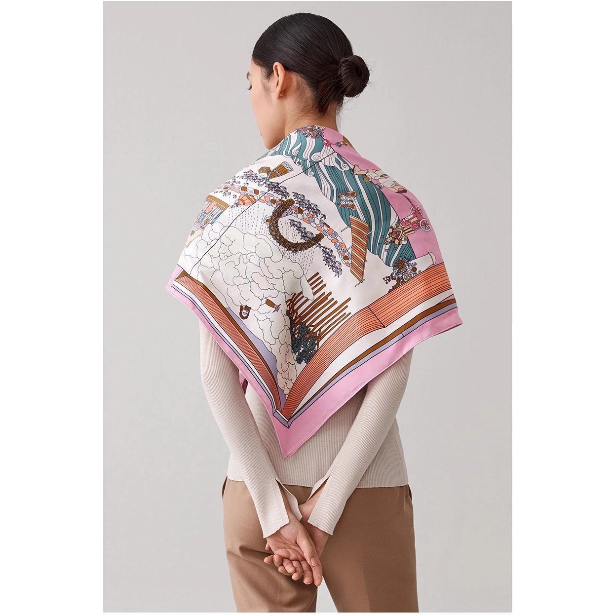 限量现货重磅真丝斜纹绸大方巾