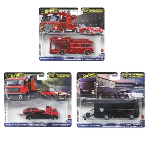 风火轮 hotwheels 24年汽车文化 运输车队 法拉利250GTO 丰田AE86