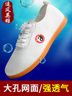 追风英雄太极鞋女夏季强透气网布晨练鞋太极拳练功鞋男速干柔软