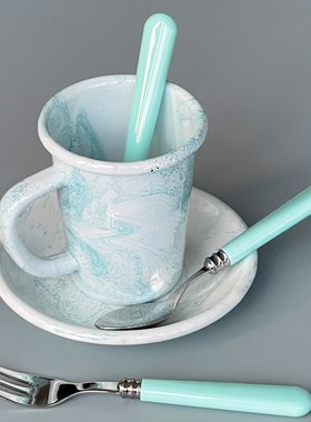 [YURUUI设计师]法国CAPDECO HELIOS太阳神系列水蓝色不锈钢刀叉勺