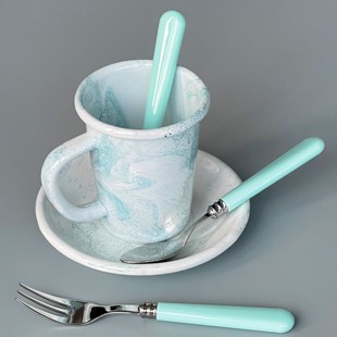 HELIOS太阳神系列水蓝色不锈钢刀叉勺 法国CAPDECO YURUUI设计师