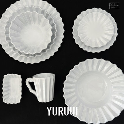 [YURUUI设计师]意大利VBC CASA 复古黑陶百褶酸奶碗沙拉盘杯