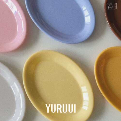 [YURUUI设计师]韩国MILK JADE彩色晕染餐盘酸奶碗手握杯