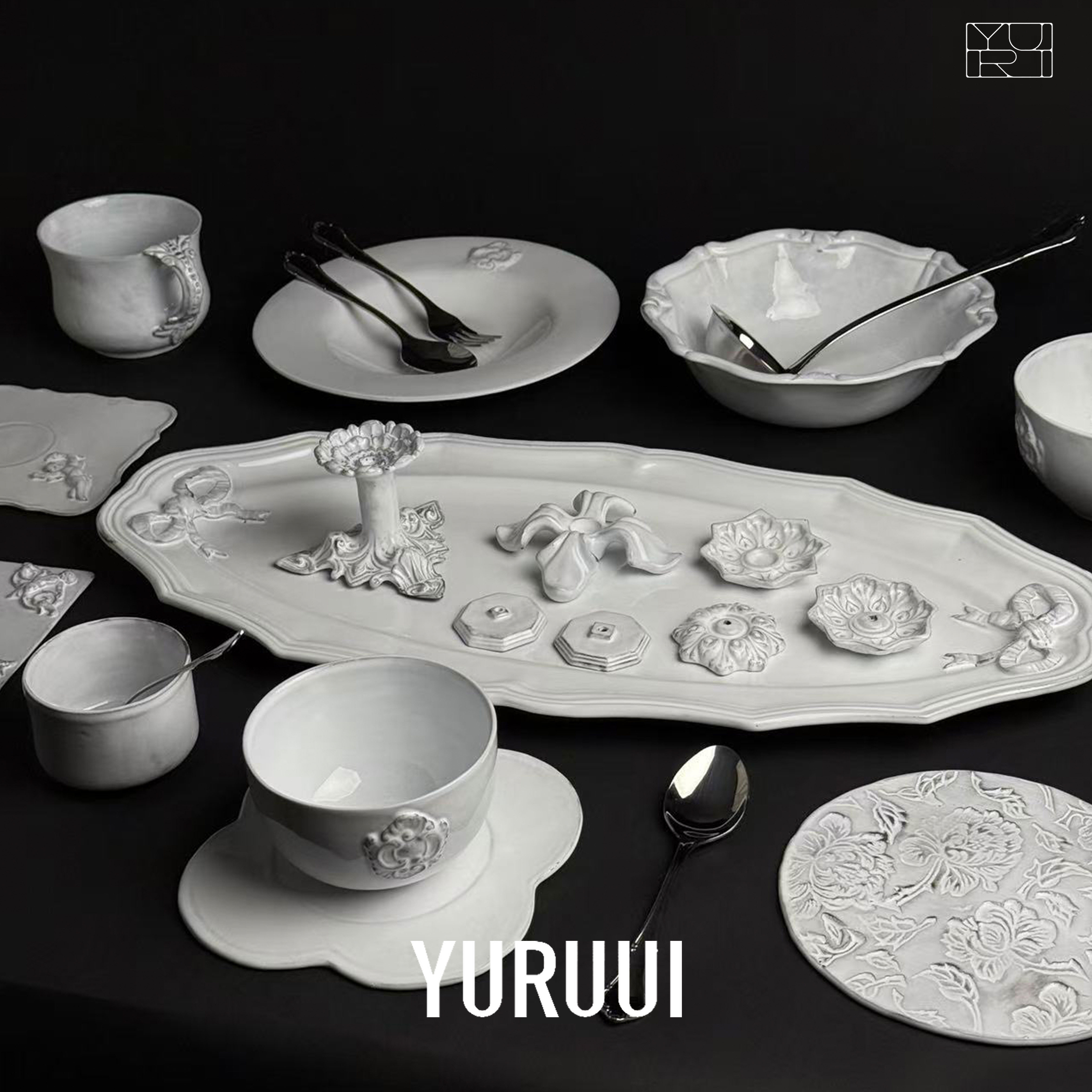 [YURUUI设计师]法国CARRON PARIS新品黑陶餐具香插碗盘