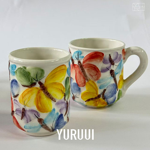 [YURUUI设计师]意大利VBC彩色蝴蝶水杯套组