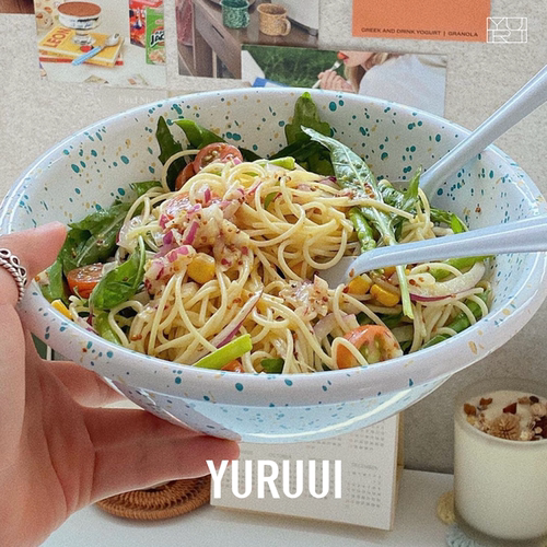 [YURUUI设计师]韩国EDING搪瓷泼墨水果盆水果碗料理盆 - 封面