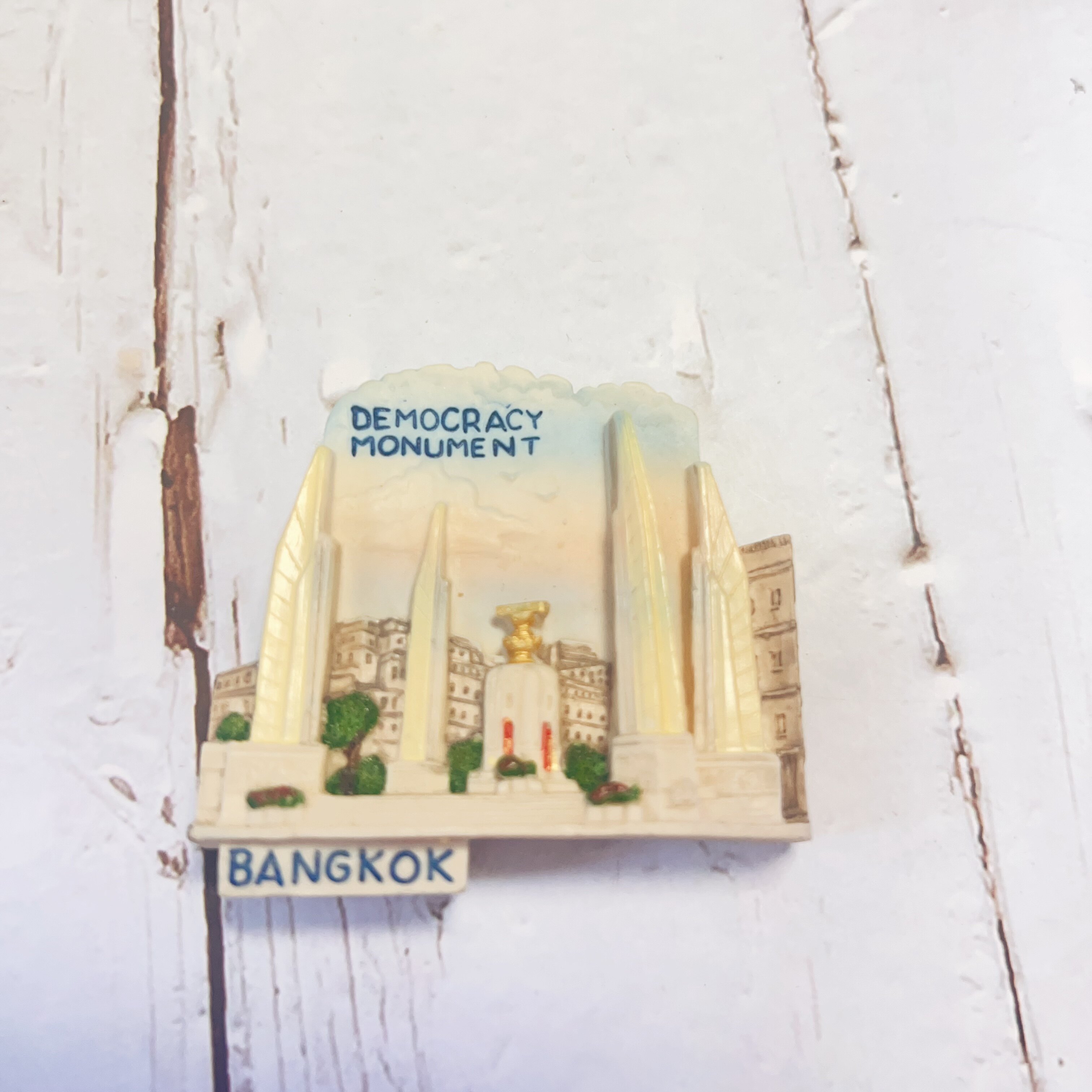 泰国磁贴新款手工树脂冰箱贴mcnets民主纪念碑景点曼谷旅游纪念品