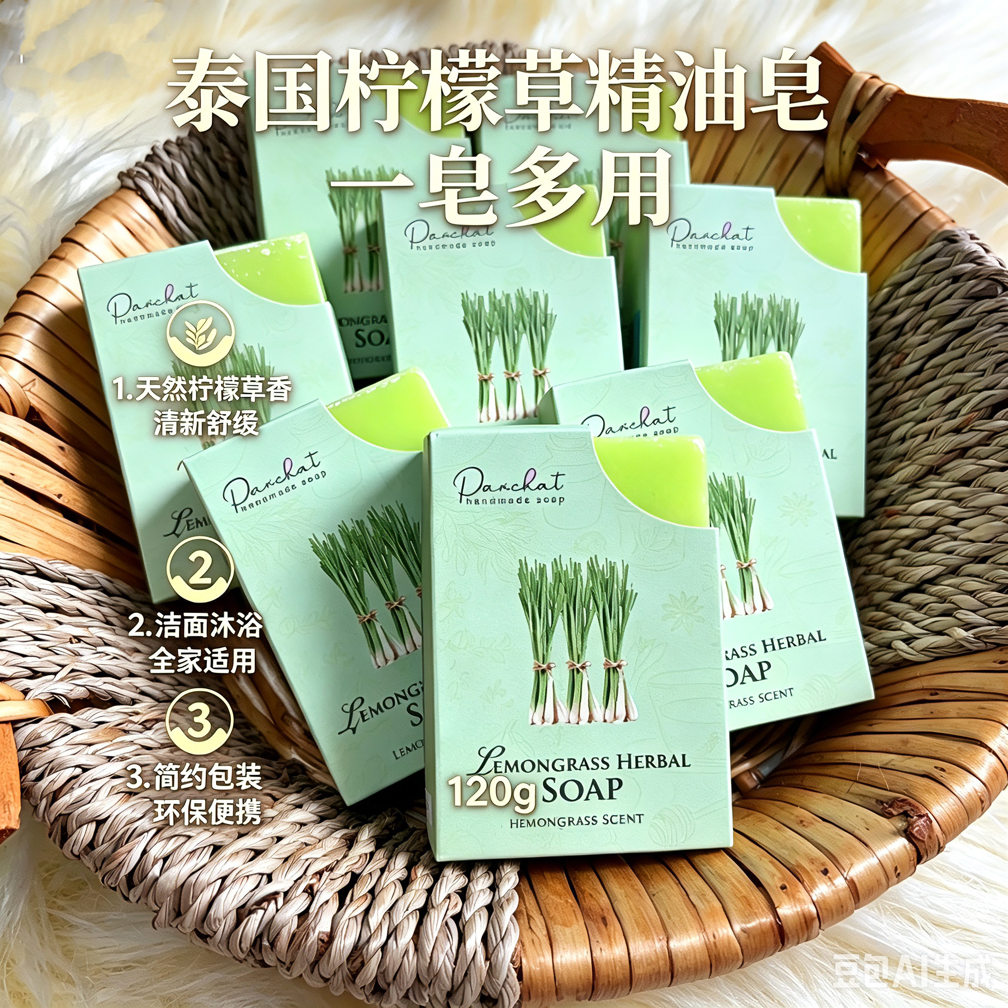 泰国机场免税柠檬草lemongrass香精油皂身体洁面手工沐浴护肤清洁