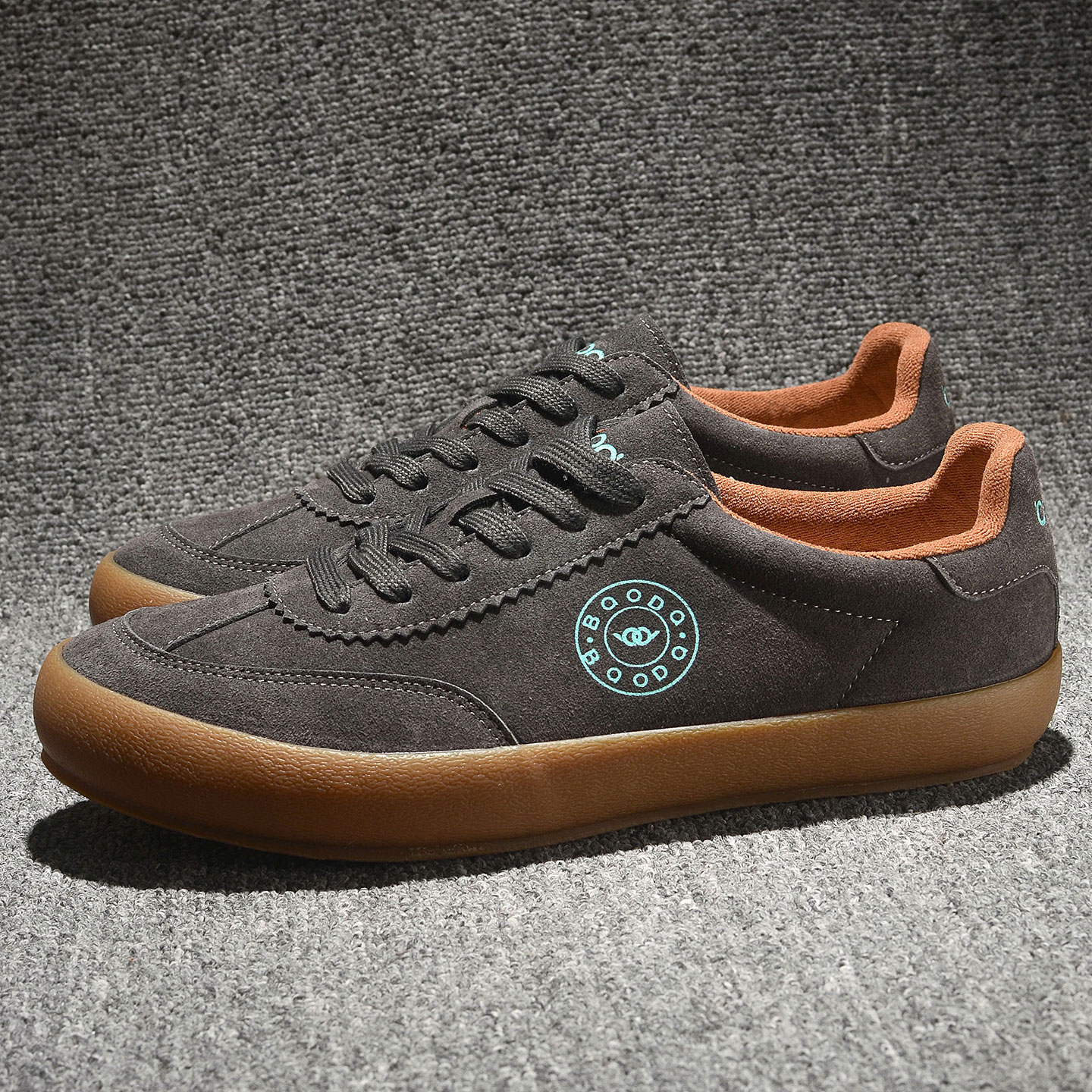 系带复古休闲板鞋软底青年男鞋