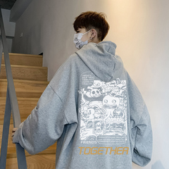 Gangfengkai spring new large size sweater Hooded Coat men's coat