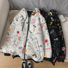 Hong Kong Style grey 63% polyester 37% cotton spring casual sweater for men