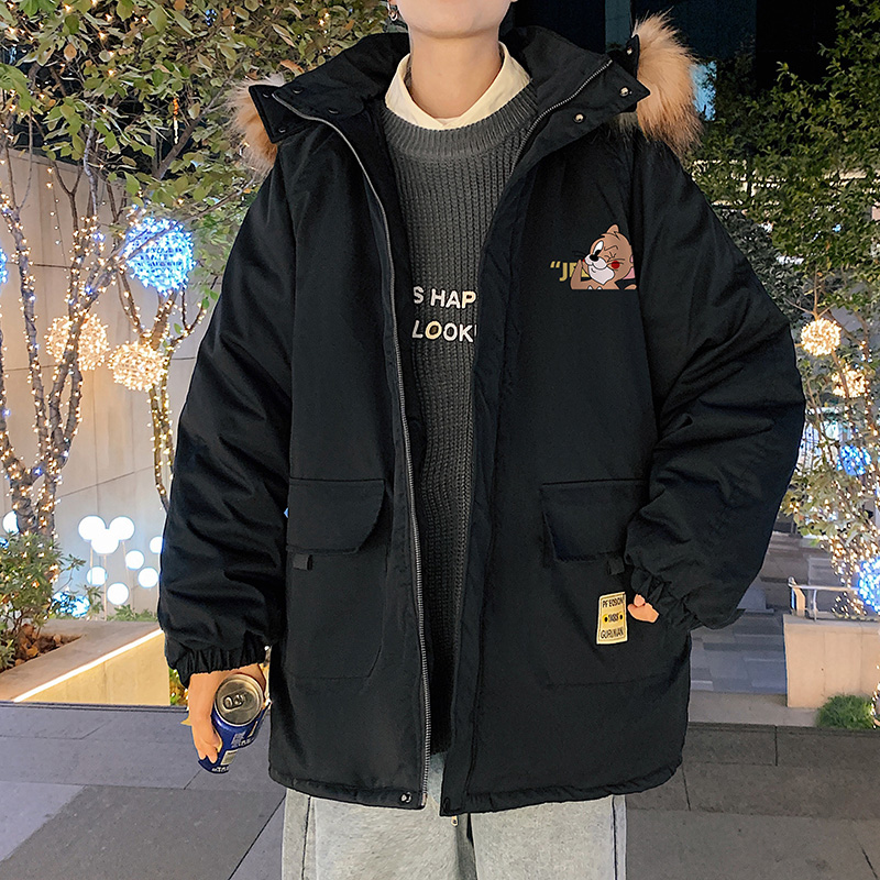 Gangfengkai polyester winter large cotton coat for men