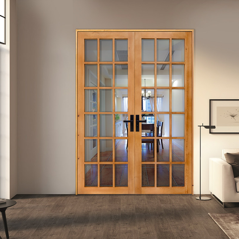 实木门定制对开平开室内门阳台门书房门卧室门餐厅门颜色款式可选