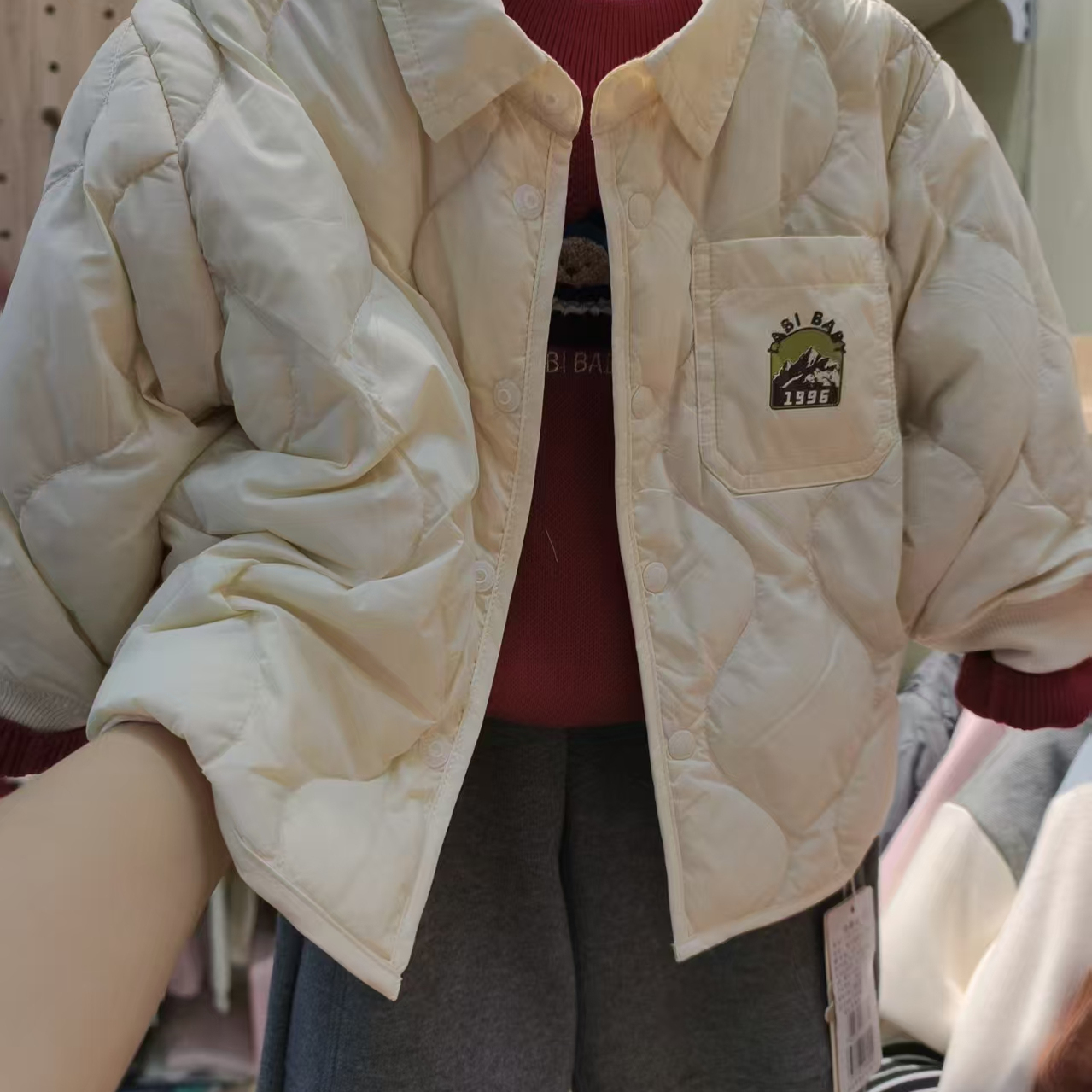 拉比专柜同款儿童羽绒服2025秋冬