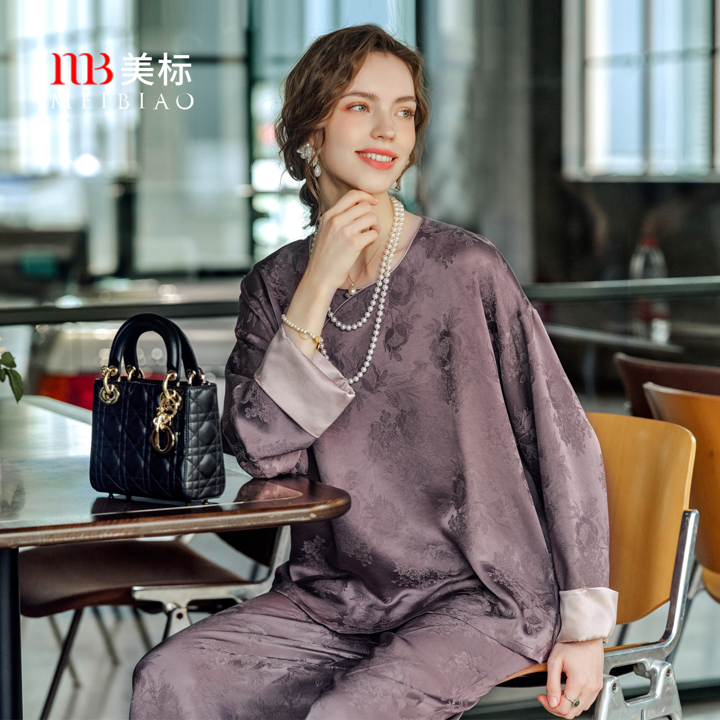 美标25年秋季新款长袖真丝睡衣套装女100%桑蚕丝绸睡衣国风家居服,女士内衣/男士内衣/家居服,睡衣/家居服套装,淘宝优惠券,粉丝福利购,淘宝优惠卷