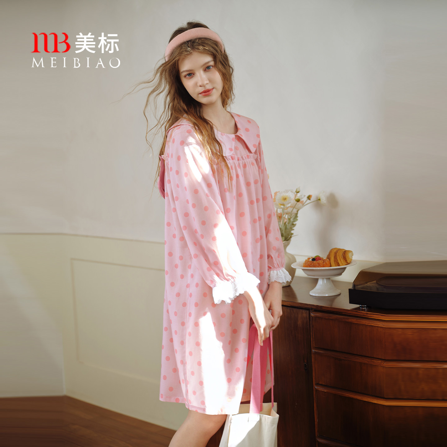 美标春夏新品九分袖纯棉睡裙多巴胺甜美蝴蝶结棉质睡衣外穿家居服,女士内衣/男士内衣/家居服,睡裙,淘宝优惠券,粉丝福利购,淘宝优惠卷