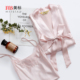美标送礼物女士真丝睡袍春夏19姆米重磅100%桑蚕丝绸女士性感睡衣