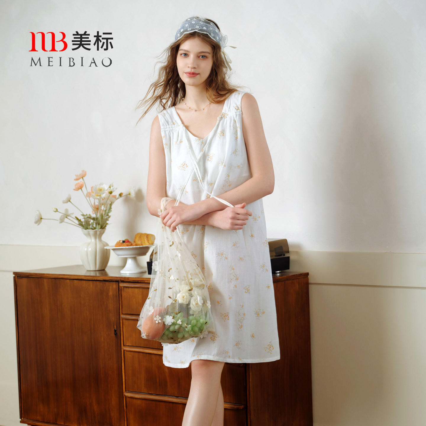 美标莱赛尔夏季新款无袖吊带睡裙图片