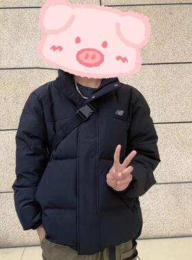 NewBalance 24新款立领宽松无弹防泼水鸭绒保暖羽绒服AMJ43375-BK