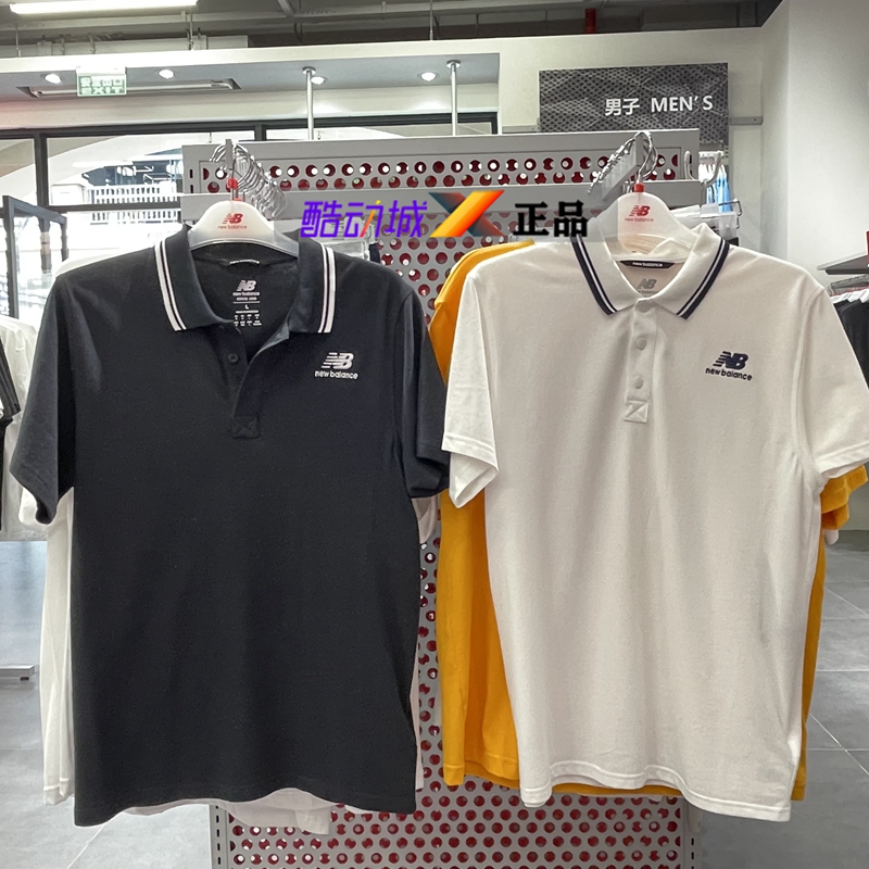 New Balance 男子翻领针织Polo衫运动休闲短袖T恤AMT01983-BK 运动服/休闲服装 运动POLO衫 原图主图