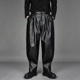 潮牌男发型师亮面PU皮裤 小脚休闲哈伦长裤 秋冬新款 暗黑系宽松大码