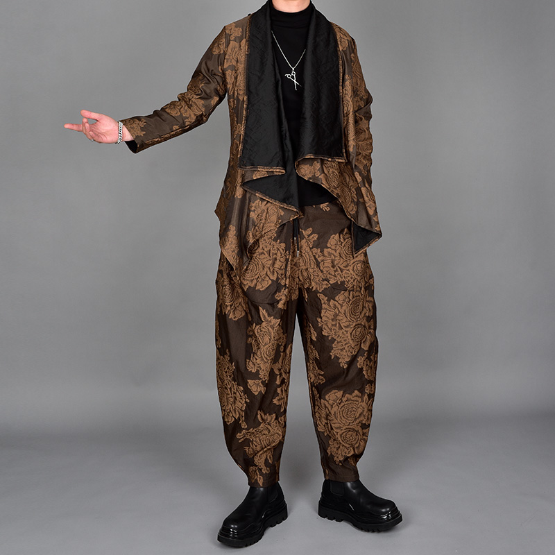 秋季提花长袖上衣裤子休闲套装男