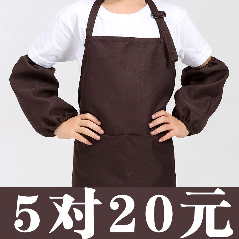 美术馆吃饭围裙定做小童画画衣