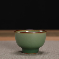 黃長(zhǎng)偉弟窯梅子青陶瓷小號(hào)茶杯