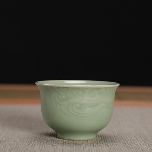 龙泉市青瓷 陈相源 手工陶瓷功夫茶杯品茗杯主人杯茶碗茶具朱砂胎 - 封面