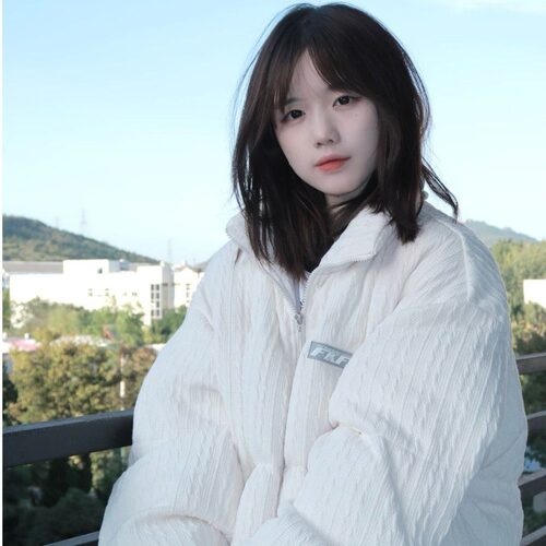 2025年冬季新款加厚字母立领面包服棉衣女学生韩版宽松棉服外套潮