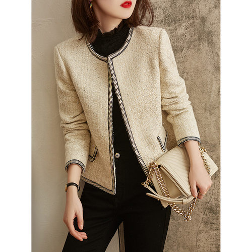 小香风外套女装2025新款秋季感时尚法式设计感小众夹克上衣冬