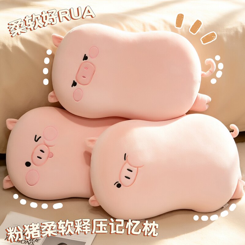 凉席慢回弹记忆棉猫肚皮枕学生宿舍枕头家用单人护颈枕儿童午睡枕