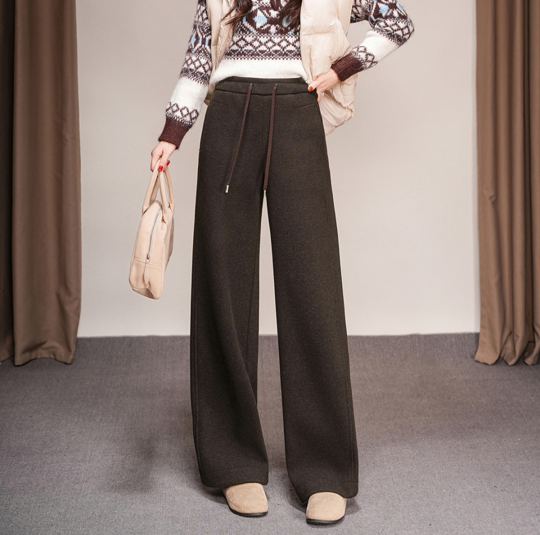 南油绵羊绒超柔绒休闲羊毛裤女裤