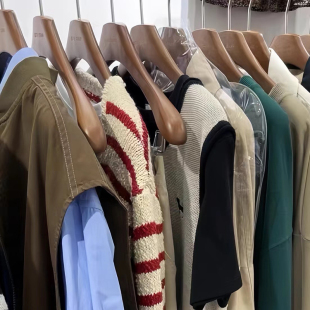 复古男女衣架服装店男女装胡桃色橡木新中式植绒防滑实木民宿家用