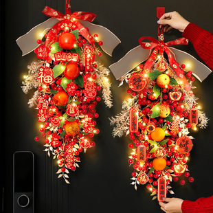 新年装饰品挂件2026马年喜庆贺年挂饰客厅屋内门过年发光氛围布置