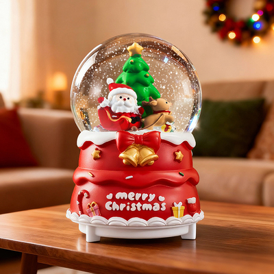 圣诞节礼物水晶球七彩灯光音乐盒