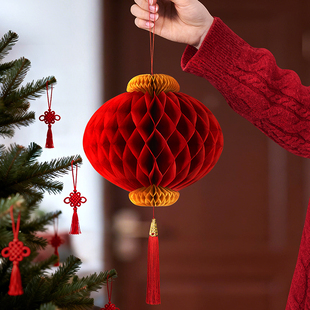 灯笼2026新款马年新年装饰品挂件小挂串家里布置氛围油纸春节过年