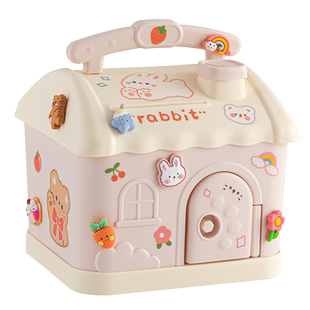 存钱罐儿童压岁钱2026新款小房子女孩只进不出高级密码纸币储蓄罐