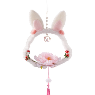 元宵节兔子灯笼手工diy材料包儿童荷花花灯手提2026新款发光莲花